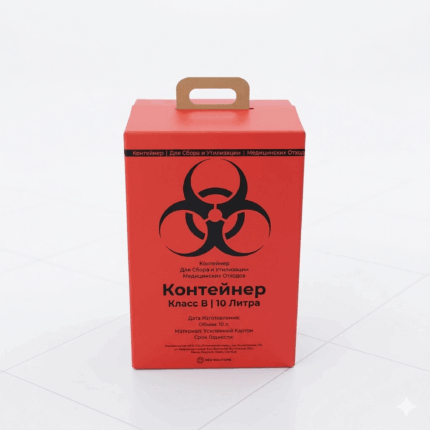 Коробка для сбора и хранения медицинских отходов 10 л класс В