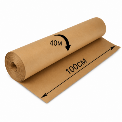 Крафт-бумага в рулоне, 1000мм*40м ,пл.78 гр. Brauberg