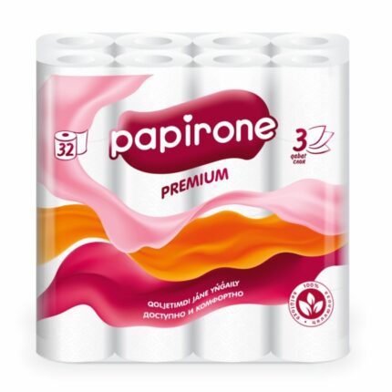 Туалетная бумага "Papirone" (Premium) 32 рулона/упак